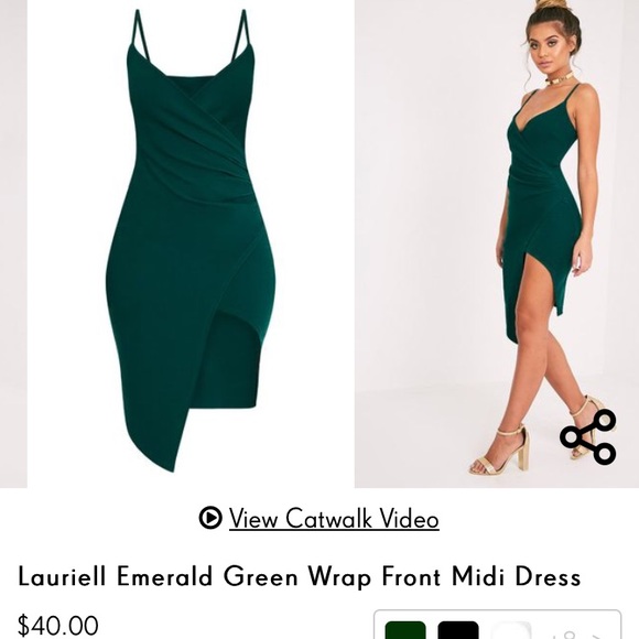 Wrap front midi dress - Picture 2 of 4